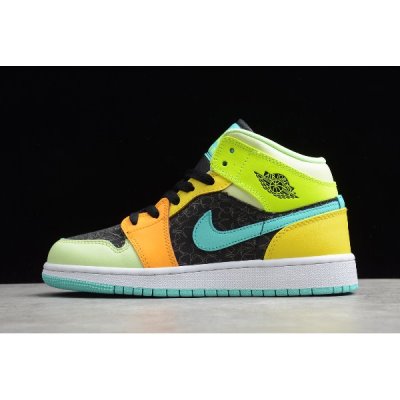 Nike Air Jordan 1 Mid Se Siyah / Yeşil Basketbol Ayakkabısı Türkiye - FM3QZK8G